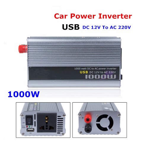 1000w car 12v dc 220v ac power inverter usb