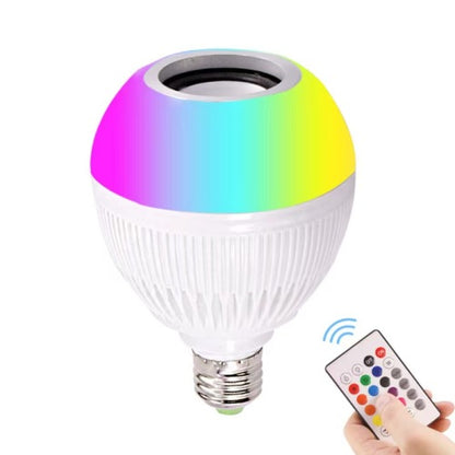 E27 Wireless Bluetooth LED Light Speaker Bulb RGB Music Playing Remote Control Adjustable Colors