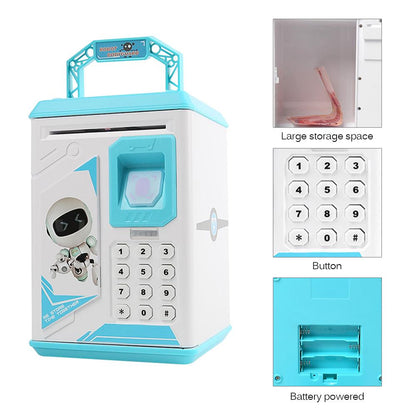 Creative Electronic Piggy Bank Fingerprint ATM Password Money Box