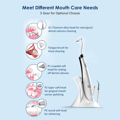 Electric Ultra-Sonic Acoustic Toothbrush Vibration Tooth Cleaner Scaler Tooth