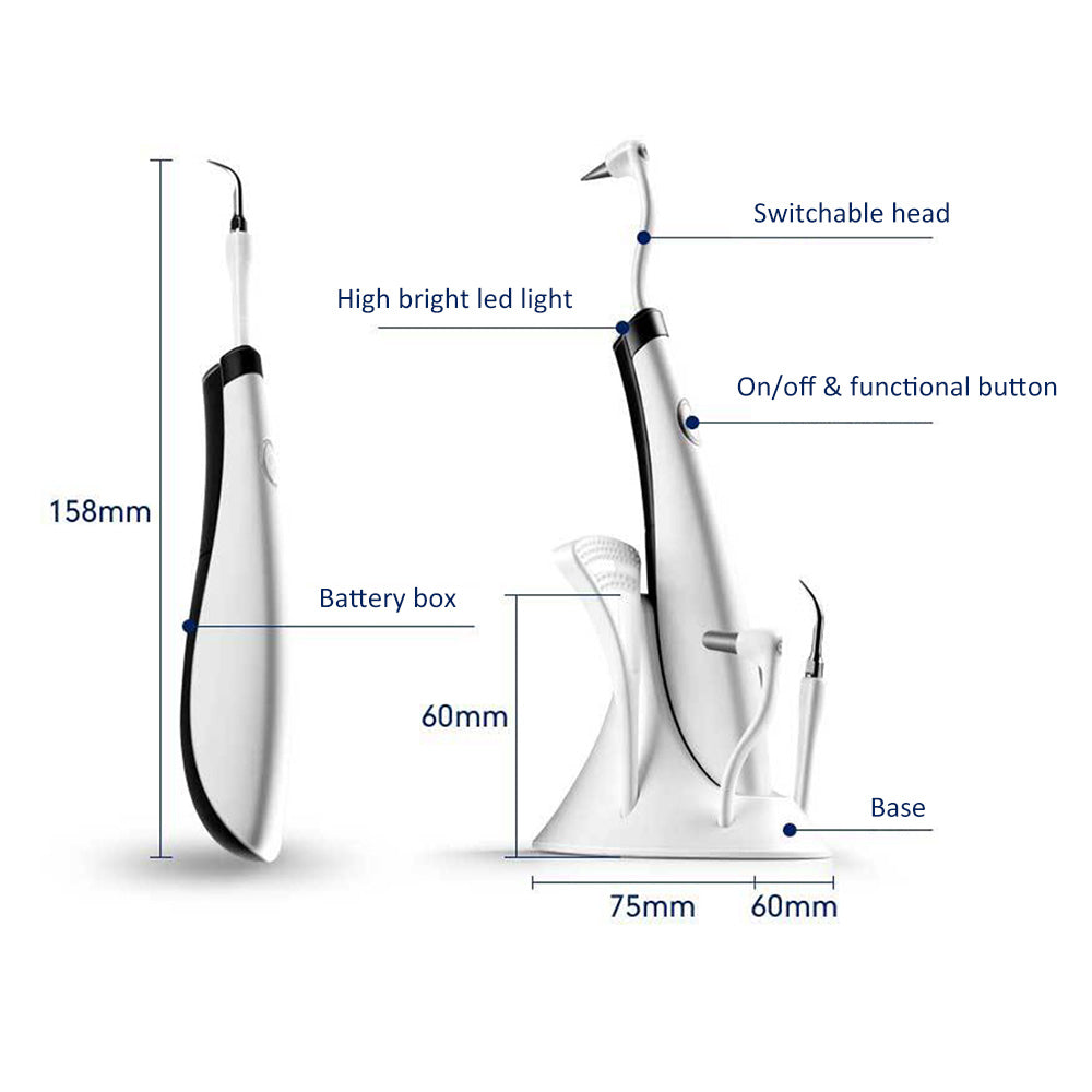 Electric Ultra-Sonic Acoustic Toothbrush Vibration Tooth Cleaner Scaler Tooth