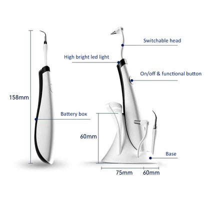 Electric Ultra-Sonic Acoustic Toothbrush Vibration Tooth Cleaner Scaler Tooth